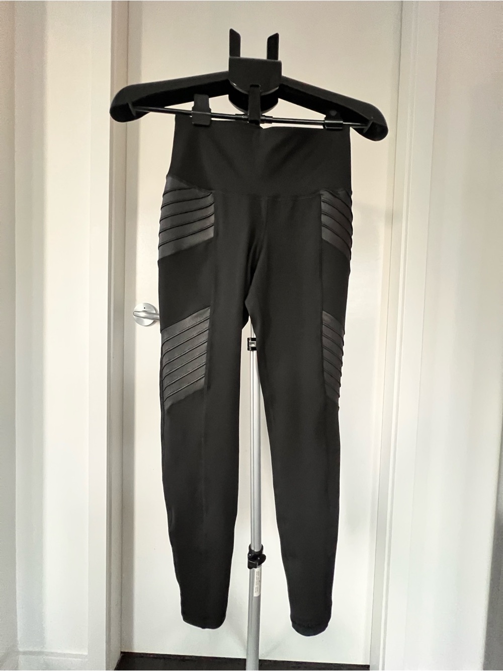 Old Navy Black High-Waist Moto-Style Leggings